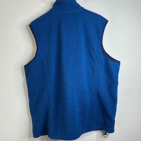 LL Bean Fleece Vest Mens XXL Tall Blue Full Zip Chest Pocket Outdoor Warm - Picture 5 of 8